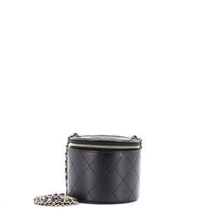 Chanel Cc Round Vanity Case With Chain #206705C22B